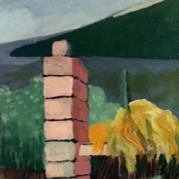 Giuseppe Signorile, Murgia, paesaggio pugliese (olio su tela, 1978)