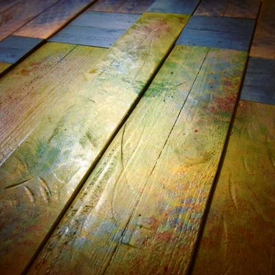 Pittoligneo, acrilici e smalti su legno, cm 61,5 x 90,5