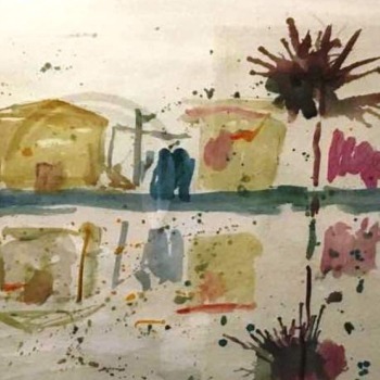Giuseppe Signorile, Spiaggia sull'Adriatico (Acquerello, 1992)