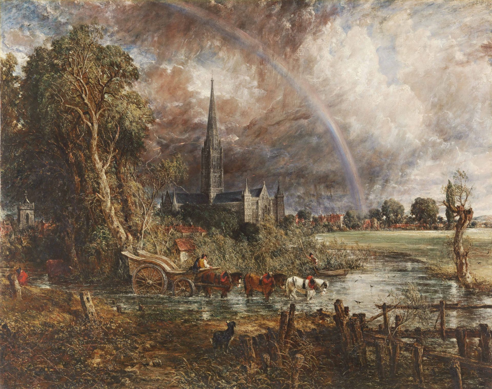 John Constable, La Cattedrale di Salisbury vista dai prati, 1831, olio su tela, 153,7x190cm, Tate UK, acquistato con Fondo Lotteria Patrimonio Fondazione Manton Art Fund 2013