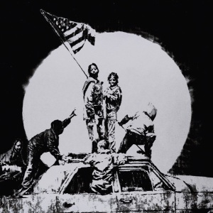 BANKSY, Flag (silver), 2006