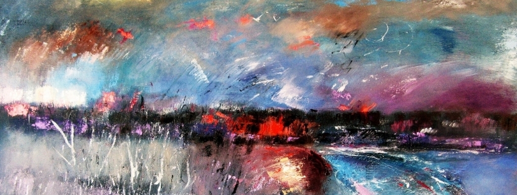 Particolare de ' Winter morning', tecnica mista su tela, cm 65x95 