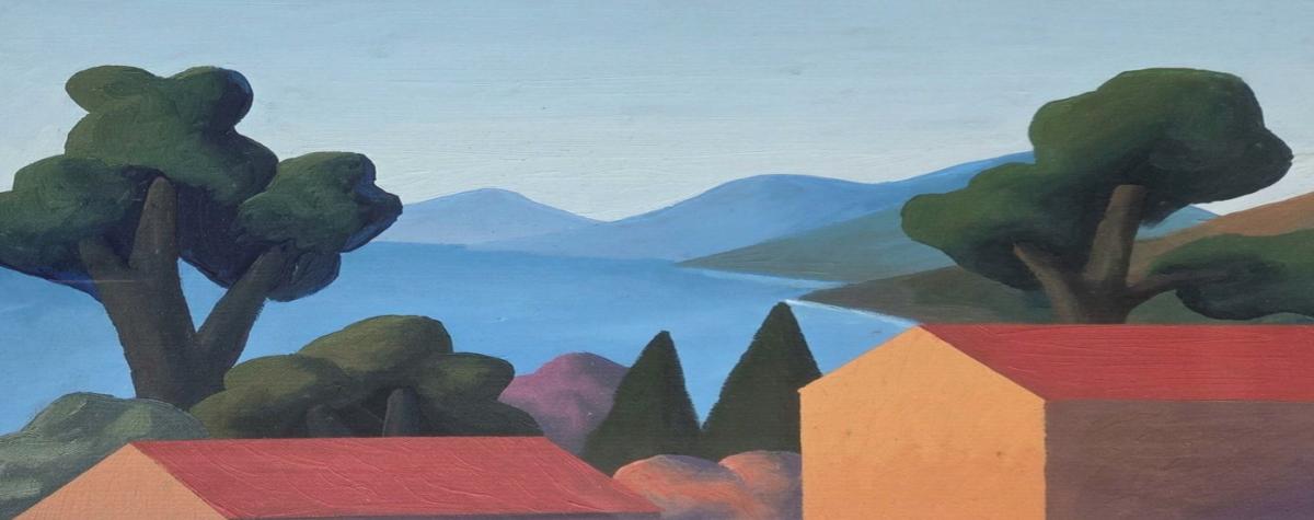 Salvo, San Nicola Arcella, 2001, olio su tavola, 25 x 35 cm